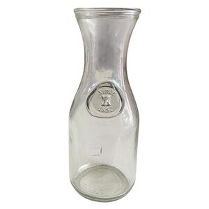 Vintage Glass Milk Bottle Caraf 9-3/4” tall